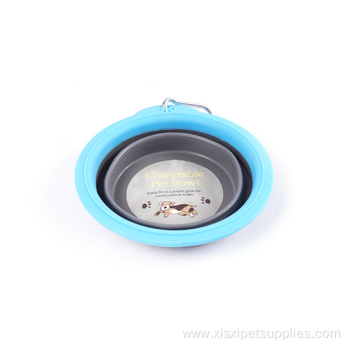 custom travel outdoor pet collapsible pet dog bowl